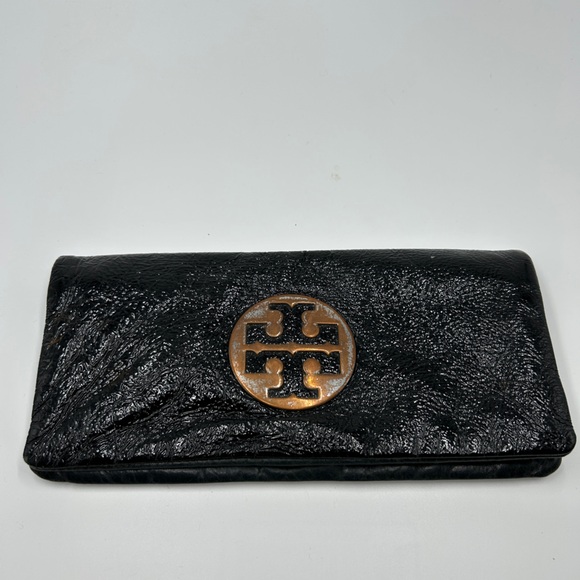 Tory Burch Handbags - Vintage Tory Burch Black Leather Clutch